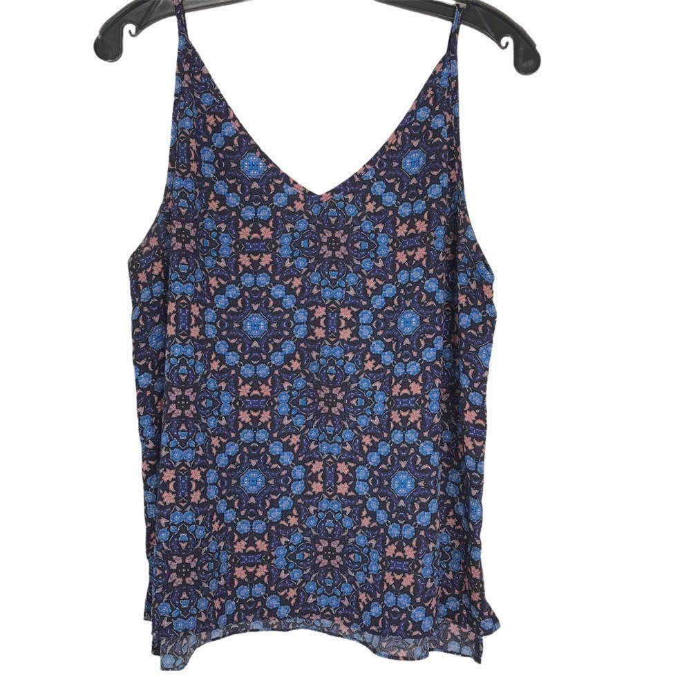 Paper Crane Tank Top Floral Kaleidoscope Lightweight SIZE LARGE